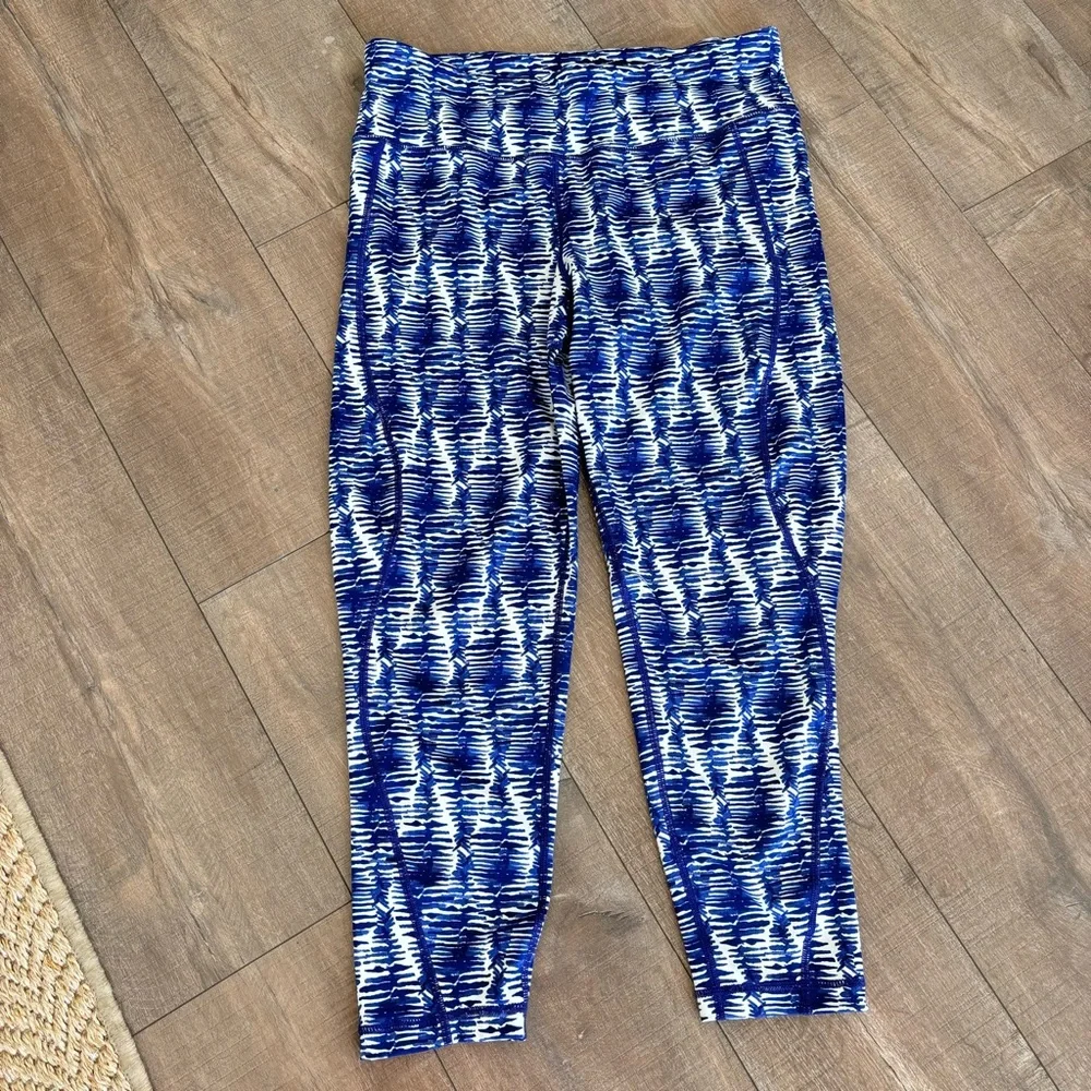Vineyard Vines Performance Leggings Blue and White Size Large